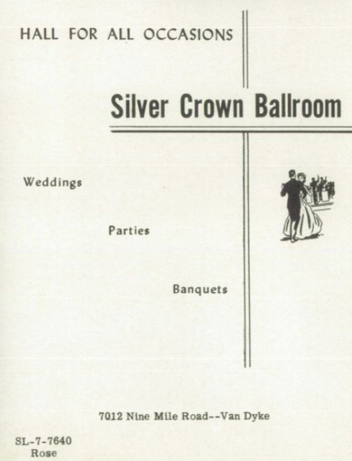 Silver Crown Ballroom (Amber House) - 1960S Yearbook Ads (newer photo)